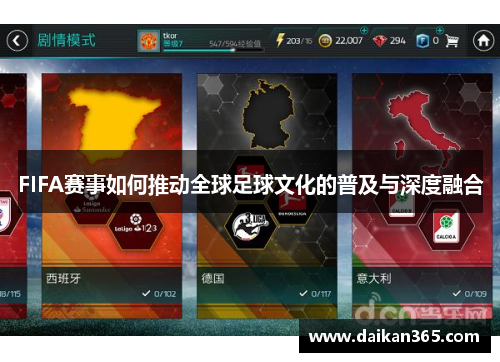FIFA赛事如何推动全球足球文化的普及与深度融合