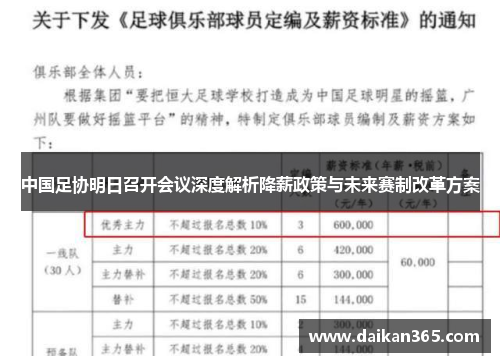中国足协明日召开会议深度解析降薪政策与未来赛制改革方案