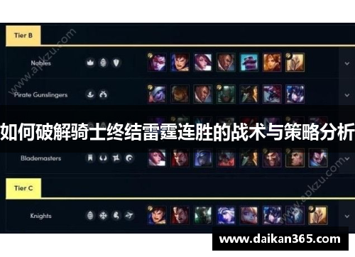 如何破解骑士终结雷霆连胜的战术与策略分析 如何破解骑士终结雷霆连胜的战术与策略分析